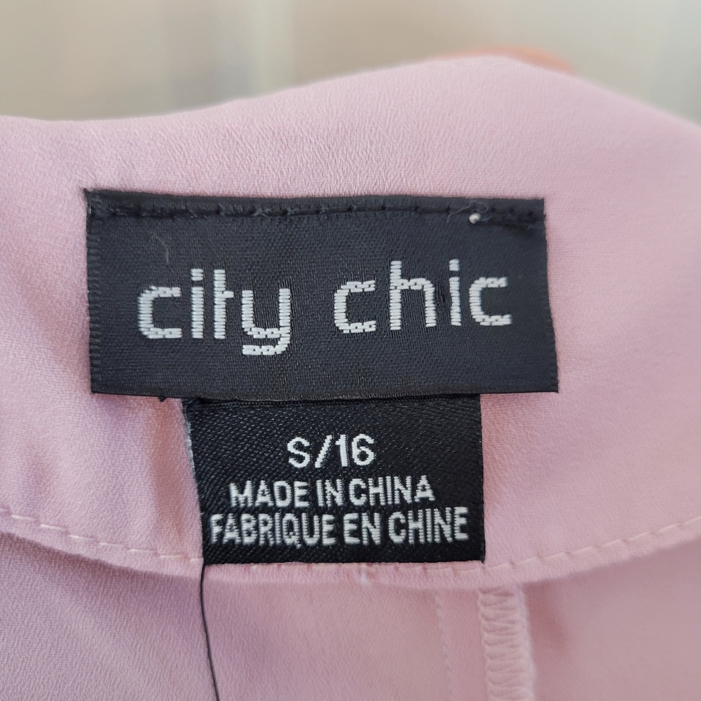 City Chic Shibara ice pink wrap tunic top size 16 NWT - Picture 11 of 11